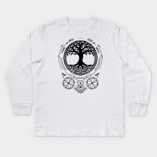 Yggdrasil - Tree of Life | Norse Pagan Symbol Kids Long Sleeve T-Shirt